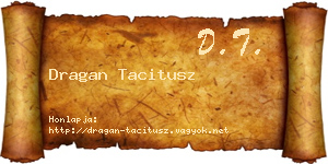 Dragan Tacitusz névjegykártya